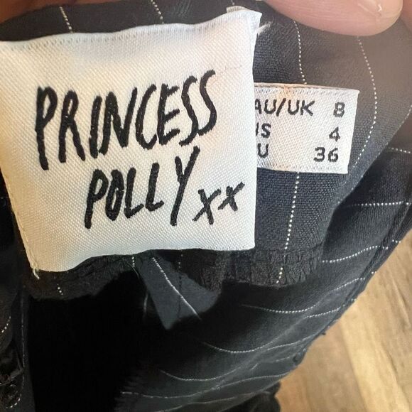 Princess Polly black stiped trousers size 4 - Picture 4 of 11